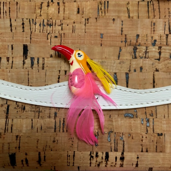 Vintage 1980s bird pin colorful brooch - Picture 5 of 7